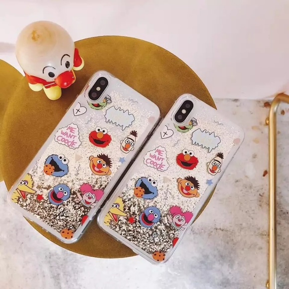 Cartoon cute sesame street silver quicksand Cases - Picture 5 of 5
